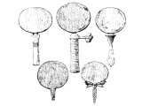 Egyptian & Assyrian brass or bronze hand mirrors - cf Ex.38.8, Job 37.18, 1Cor.13.12, 2Cor.3.18, Jam.1.23)